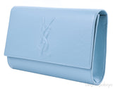 Sky Blue Patent Leather Clutch
