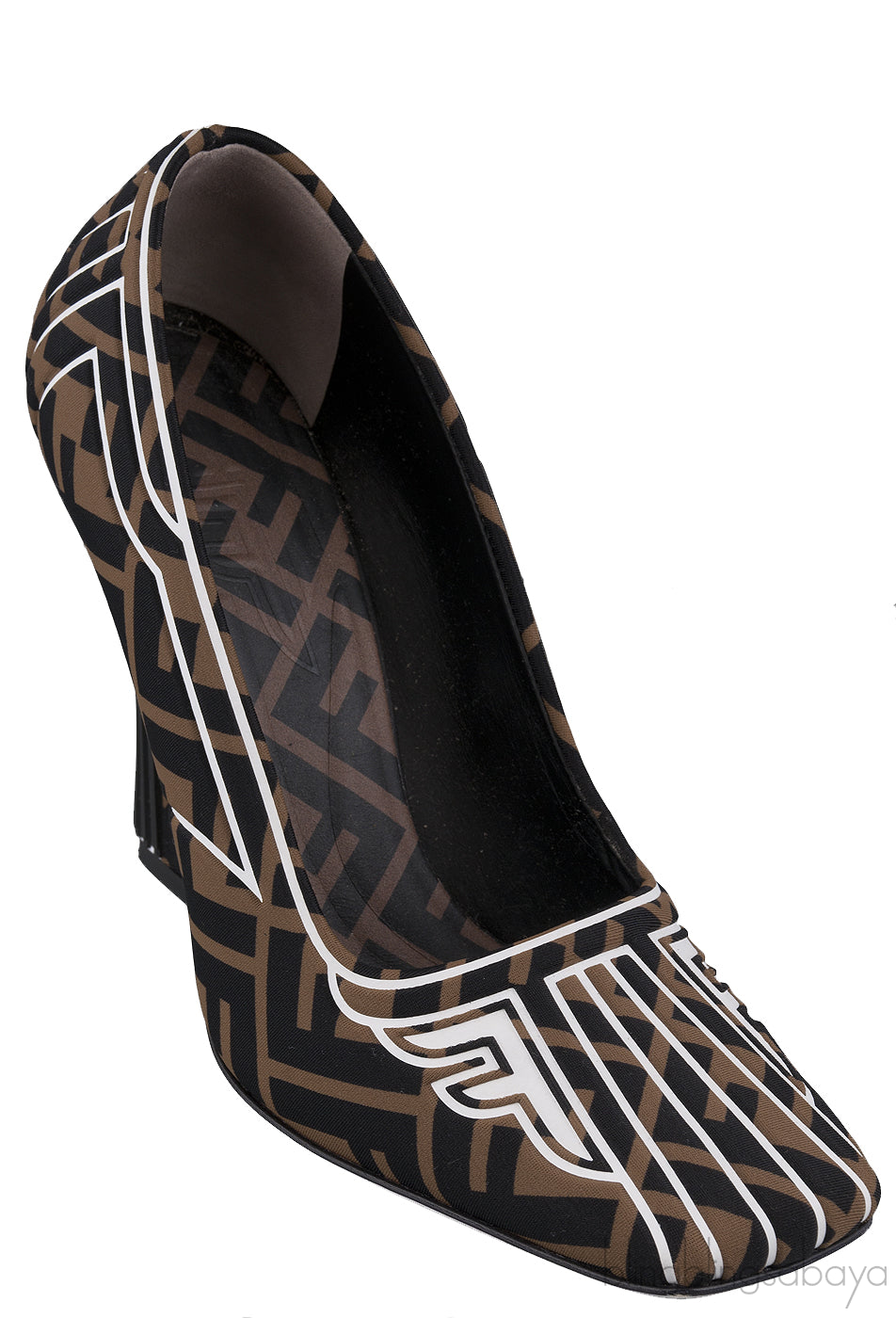 FF Motif Square Toe Pumps