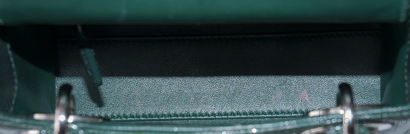 Lady Dior Emerald Green Mini Lizard