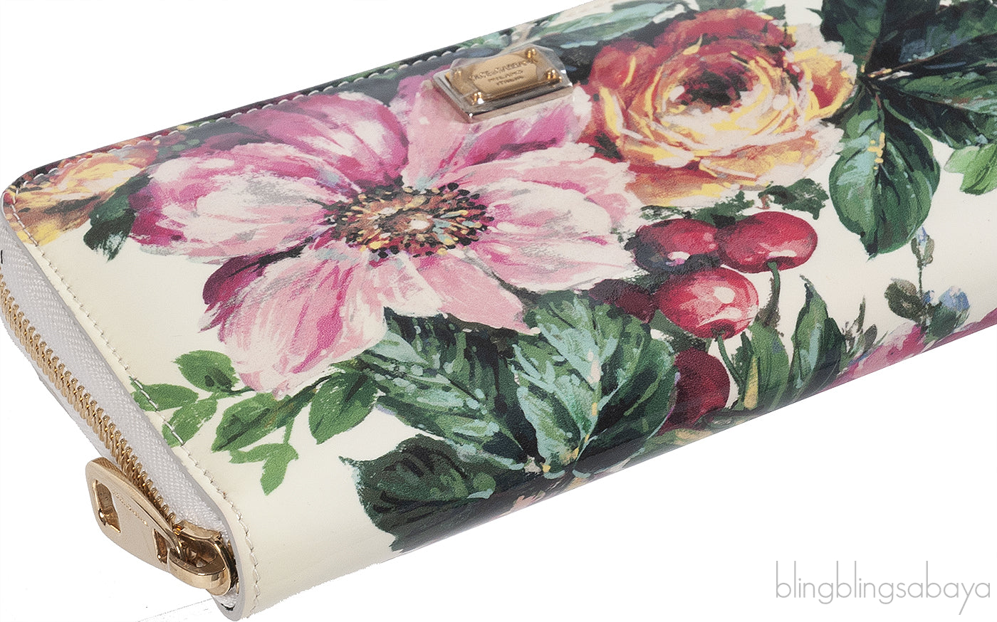 Dolce & Gabbana Floral Zip Around Continental Wallet