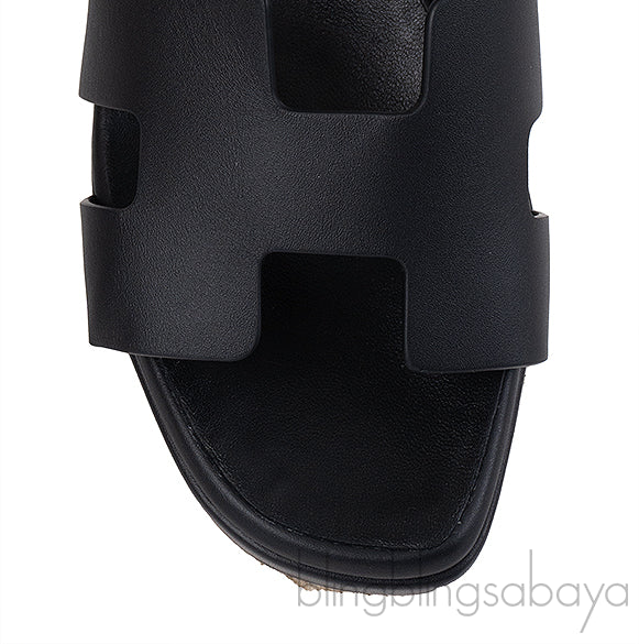 Hermes Black Elda Espadrille in Calfskin