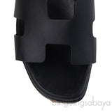 Hermes Black Elda Espadrille in Calfskin