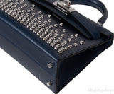 Kelly 20 Mini Sellier Cloute Blue Abysse Box Studded PHW