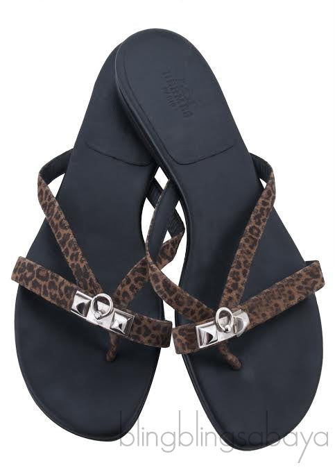 Corfou Leopard Print Slip-on Sandal
