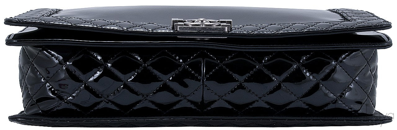 Black Patent XL Le Boy Shoulder Bag