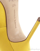 Yellow Jeweled Pointed Pump