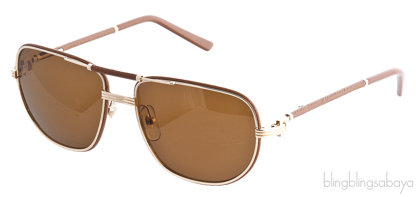 Brown 140 Gold Sunglasses