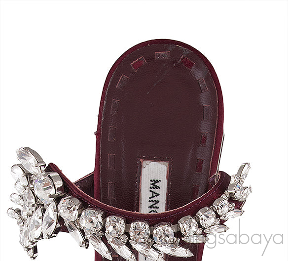 Lurum 90 Burgundy Satin Pump