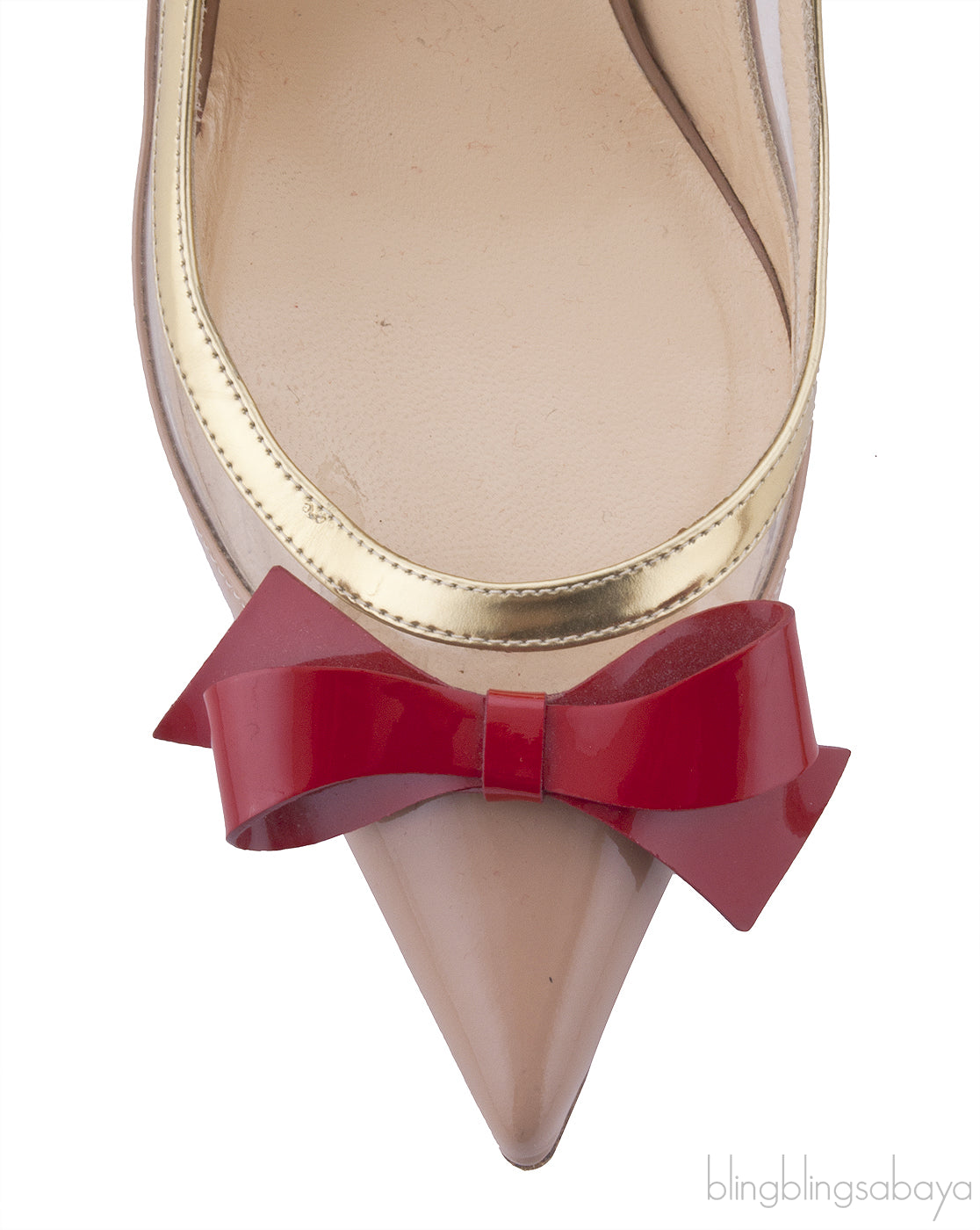 Nude Colorblock Bow Slingback