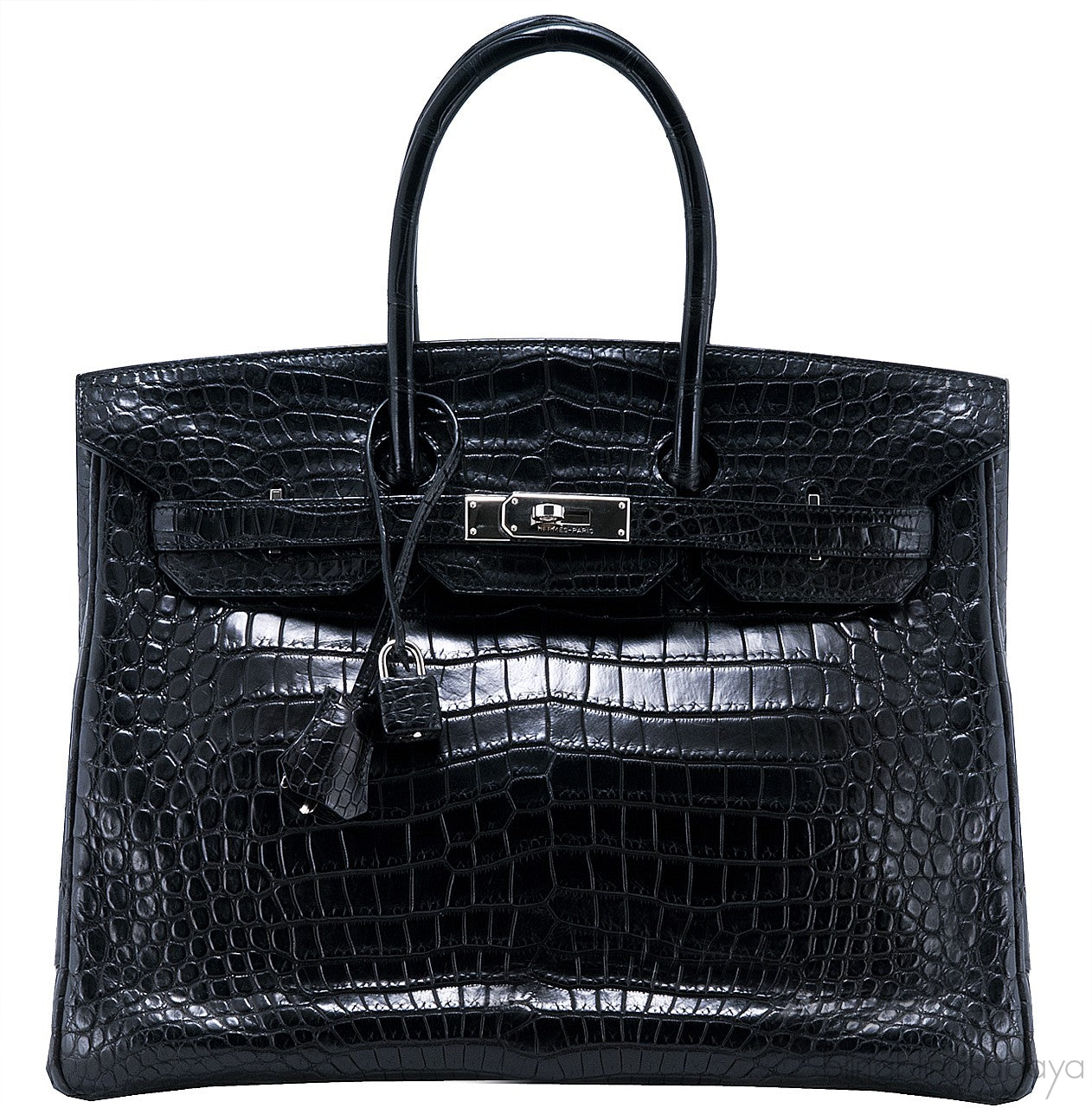 Birkin 35 Black Matte Crocodile PHW