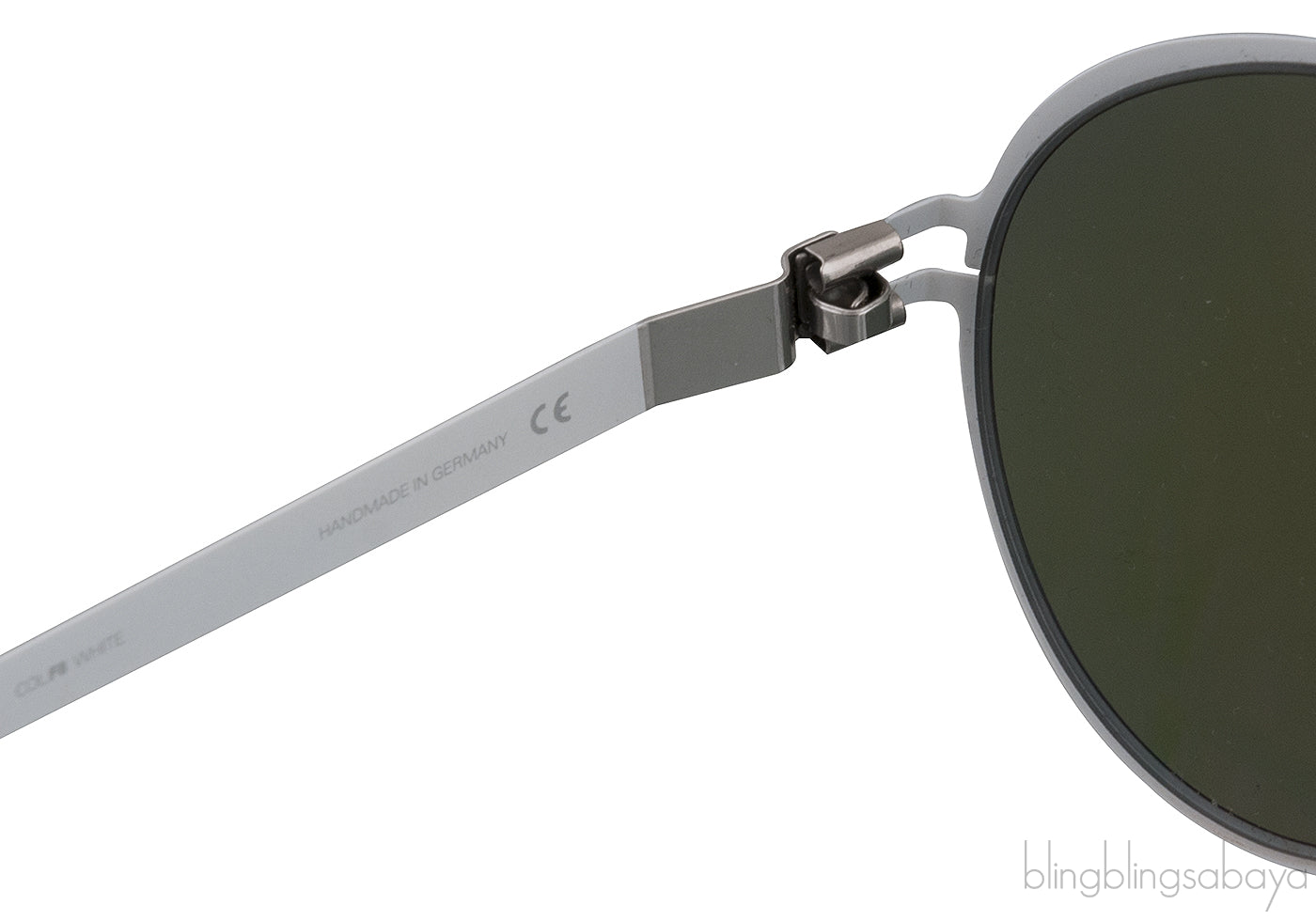 White Blue Mirrored Lens Sunglasses