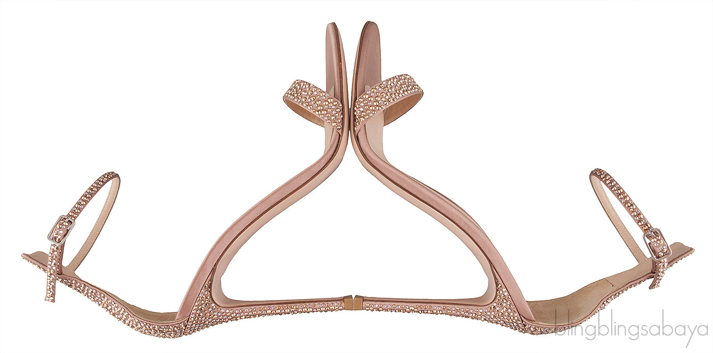 Glam Nude Crystal Sandals