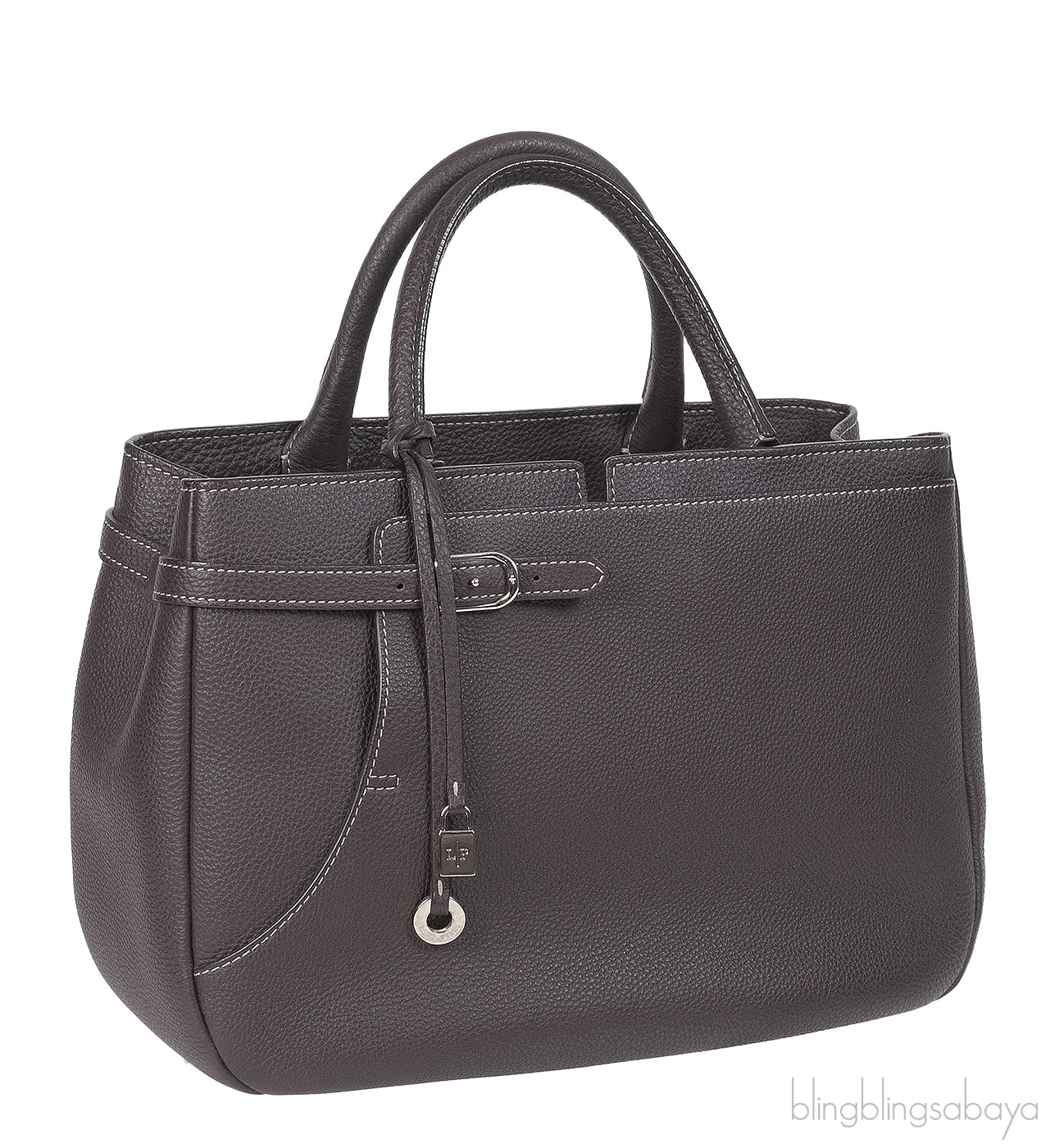 Loro Piana Charcoal Grey Top Handle Bag