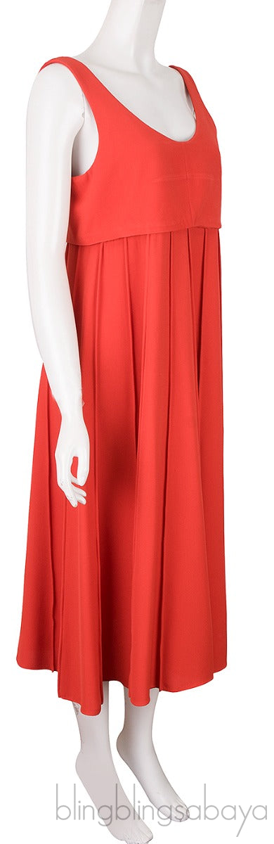 Silk Sleeveless Midi Dress