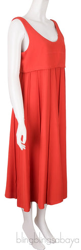 Silk Sleeveless Midi Dress