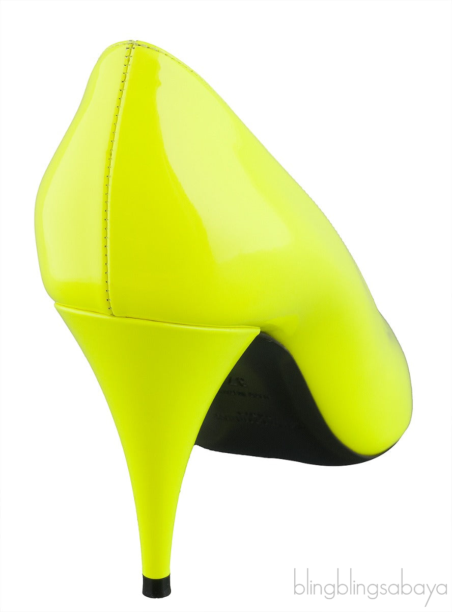 Neon Green Pointed Toe Heels