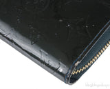 Dark Green Monogram Zip Wallet