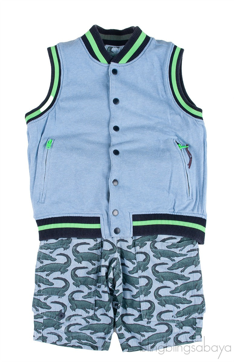 Kids Reversible Sleeveless Blazer & Short