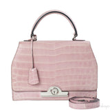Moynat Rejane PM Pink Nilo Crocodile