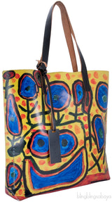 Yellow Printed PVC Tote
