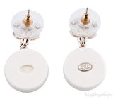 Crystal CC Logo Dangle Earrings