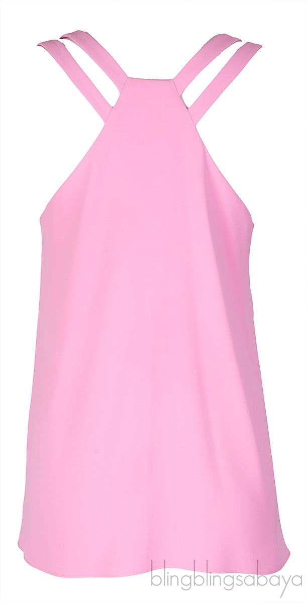 Neon Pink Sleeveless A-line Top
