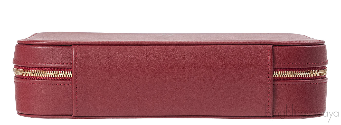 Cartier Travel Jewelery Box Leather Diabolo Red
