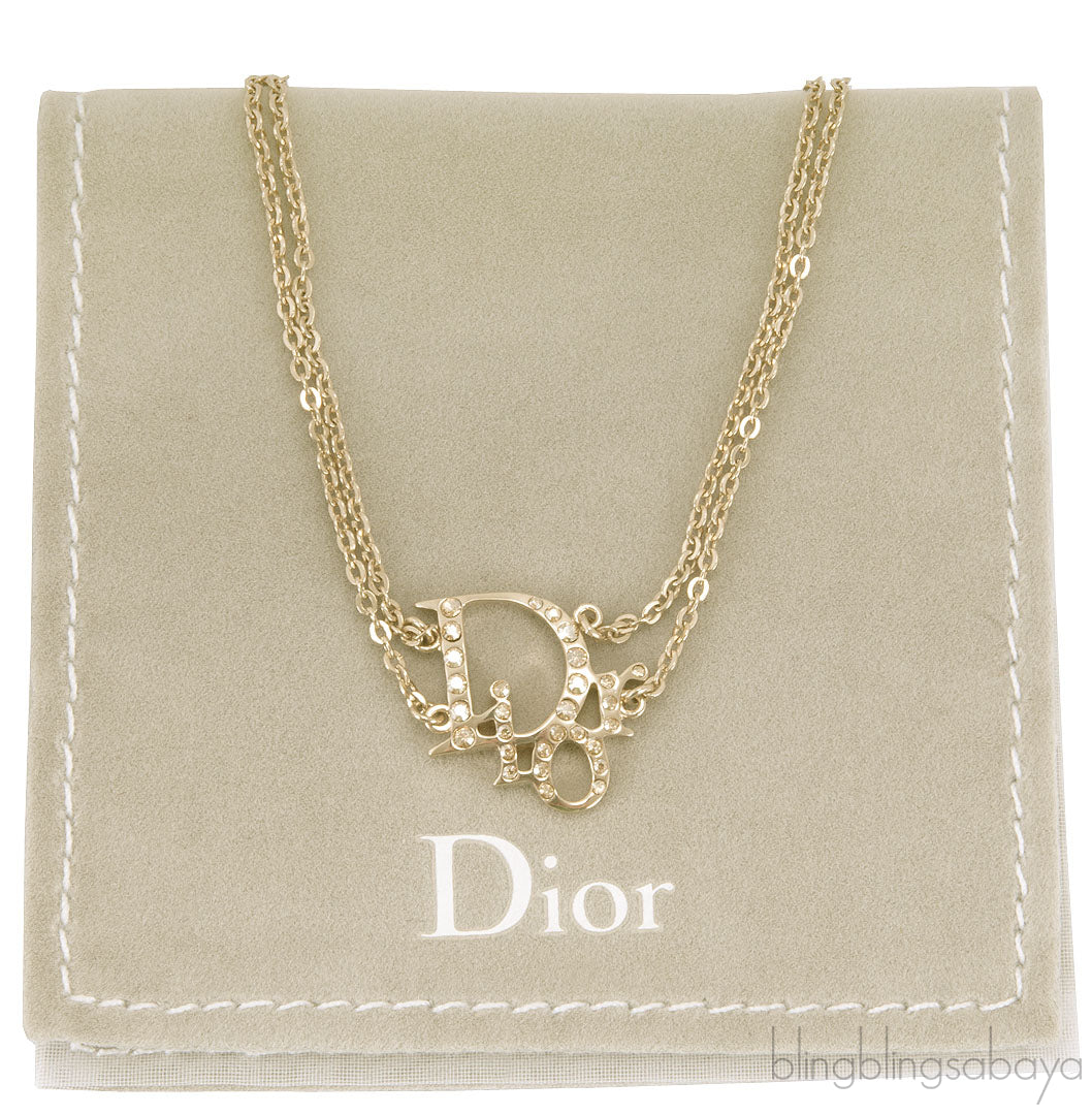 Gold Logo Strass Bracelet*