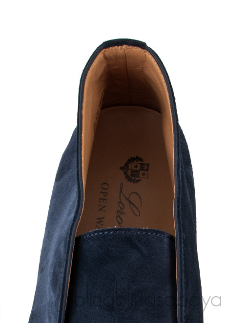 Navy Blue Open Walk Suede Loafer