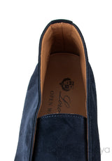 Navy Blue Open Walk Suede Loafer