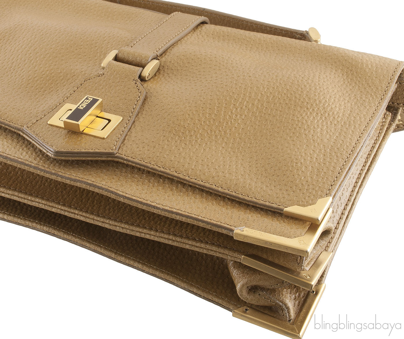 Fendi Brown Clutch Shoulder Bag