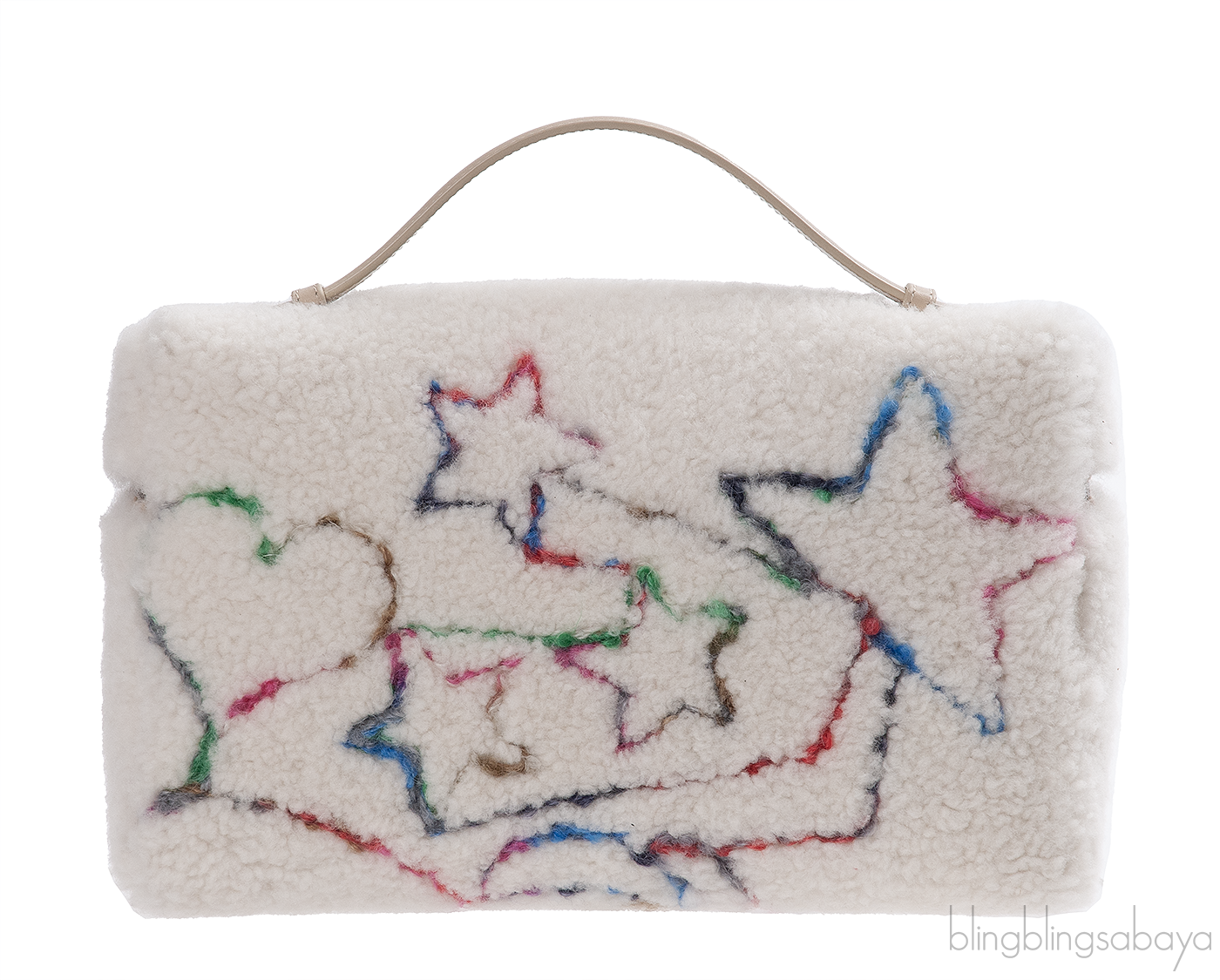 Loro Piana Extra Pocket L27 Shearling Embroidery Shoulder Bag