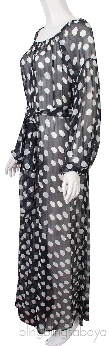 Polka-dot Chiffon Nightdress