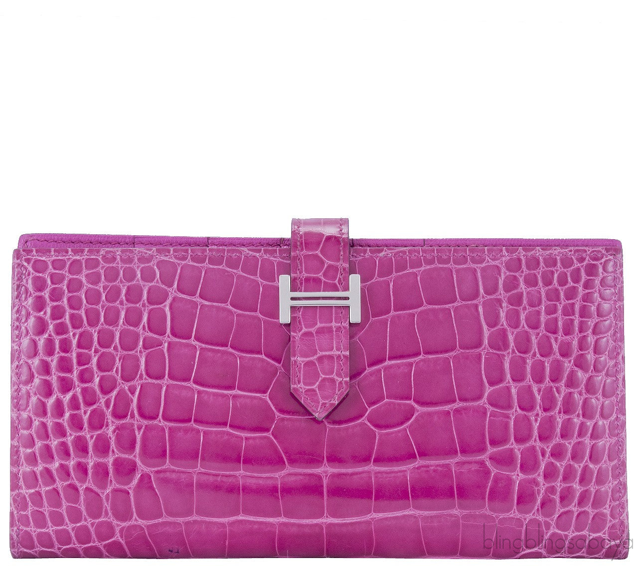Rose Tyrien Bearn Crocodile Wallet