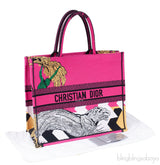 Large Dior Book Tote Pink