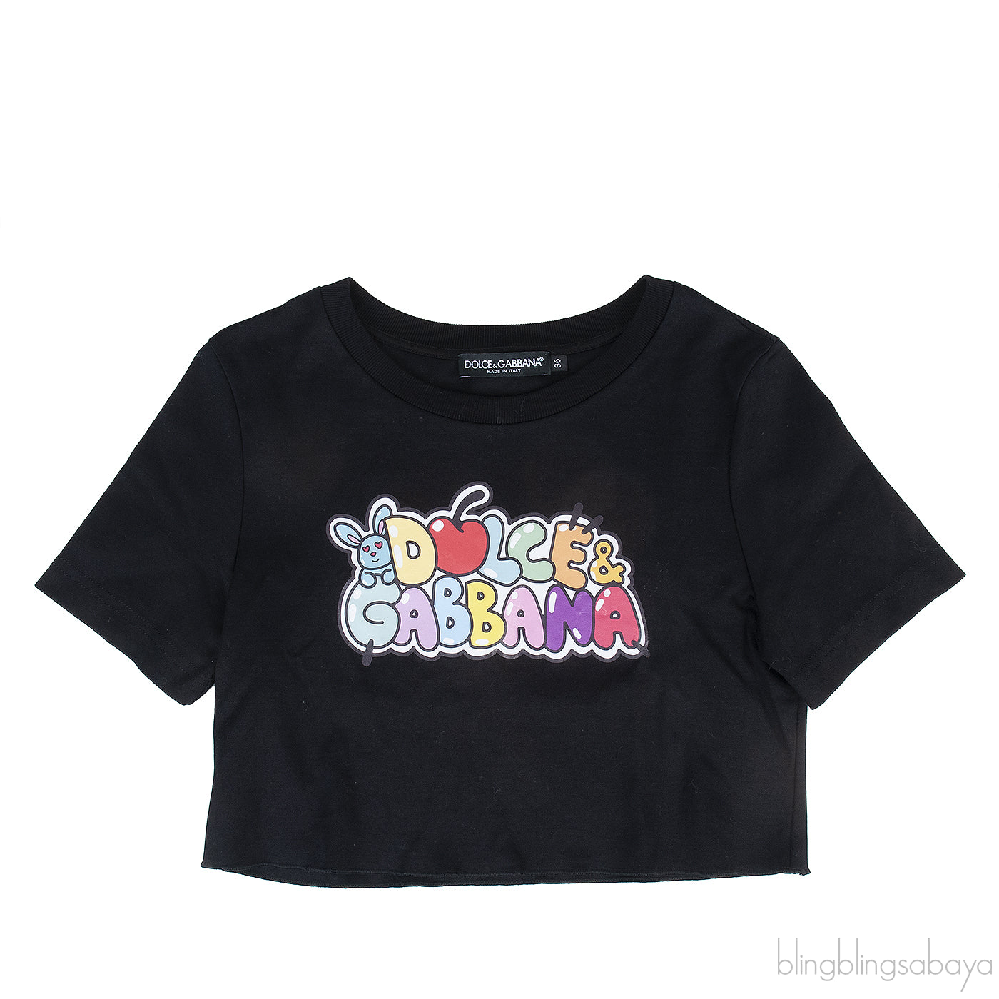 Dolce & Gabbana Black Kids Crop Top