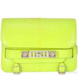Neon Green Python PS11 Shoulder Bag