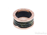 B.Zero1 Rose Gold Marble Ring