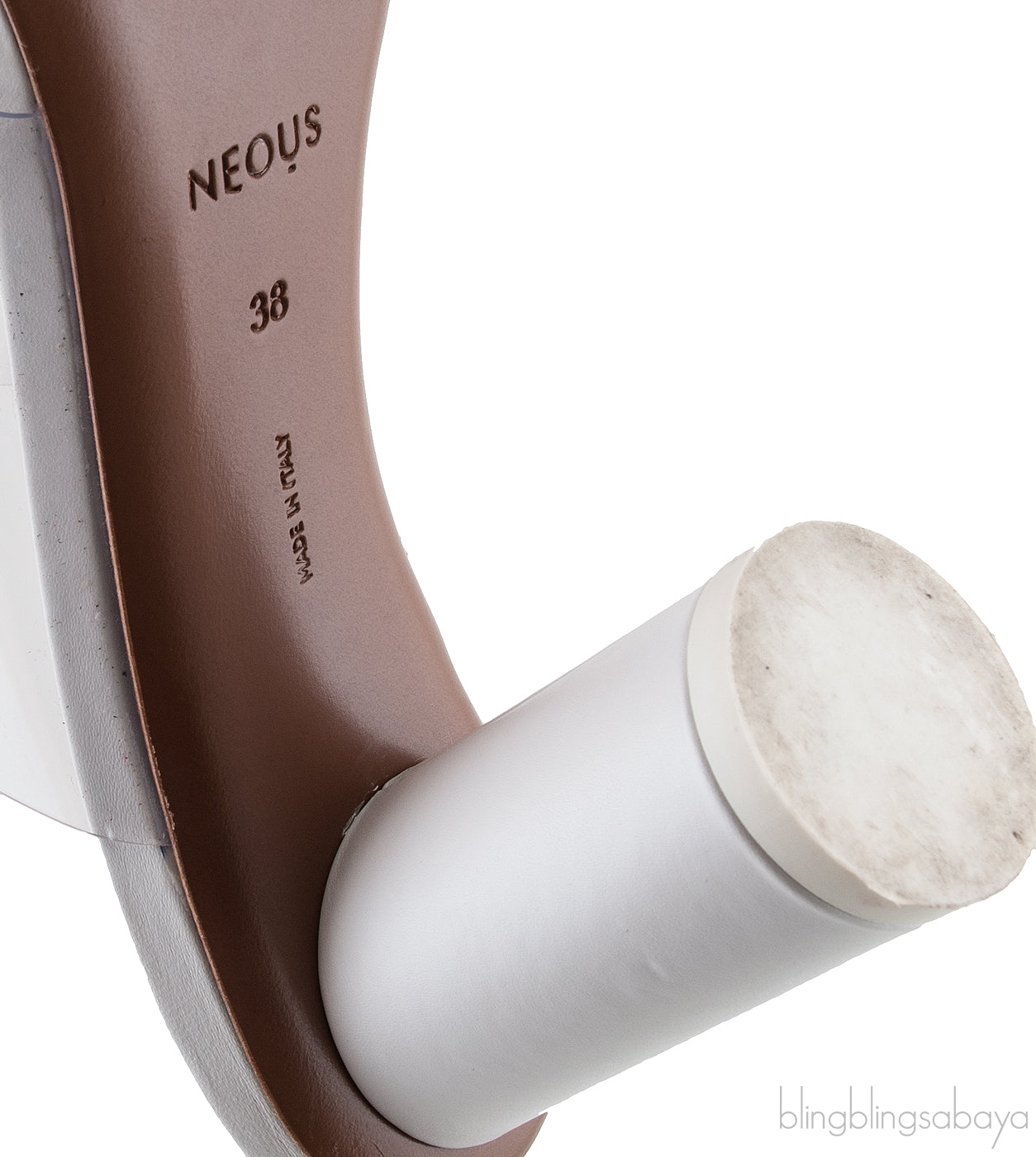 White PVC One Finger Slide Mule
