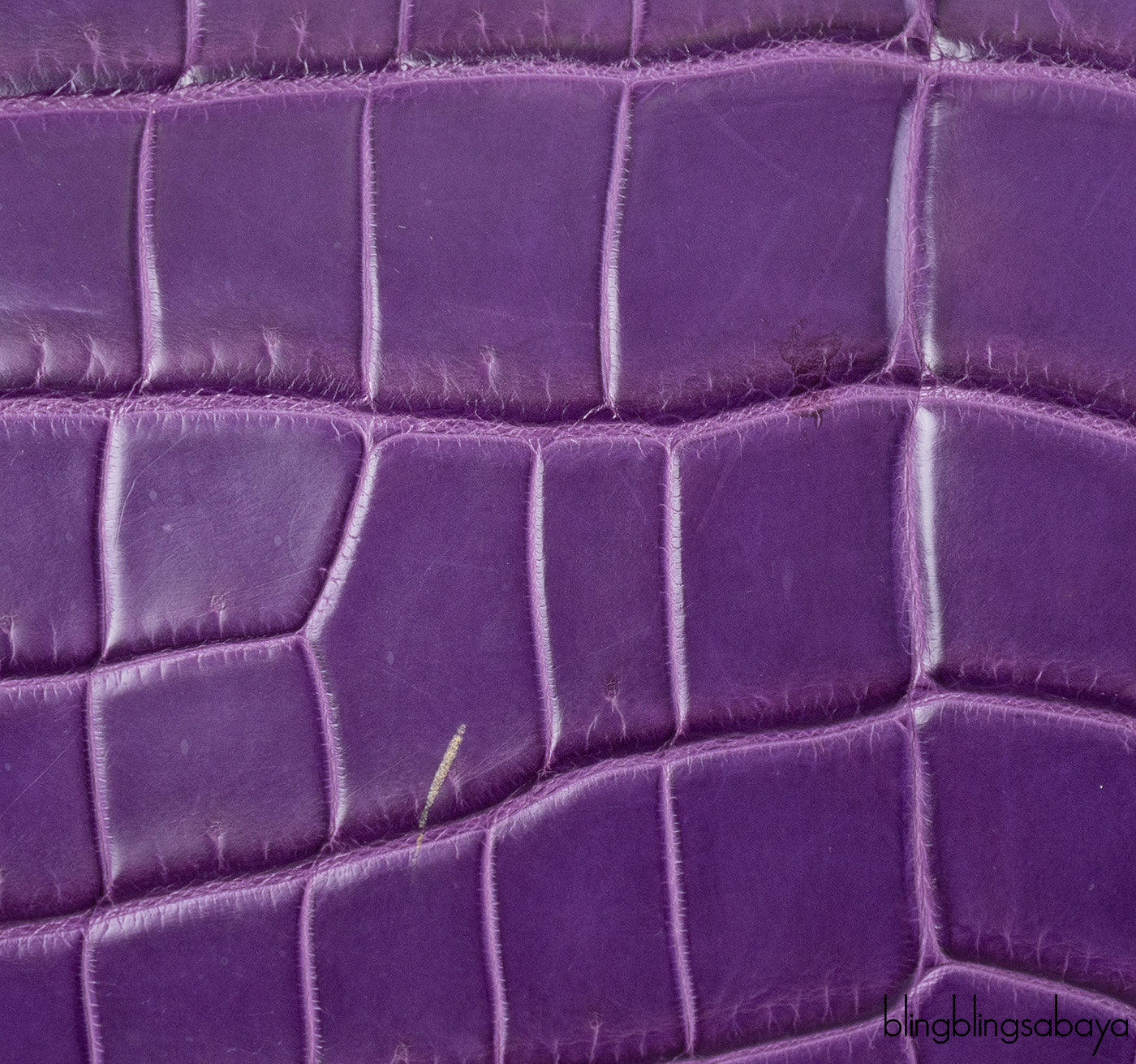 Fendi Purple Crocodile Medium Peekaboo GHW