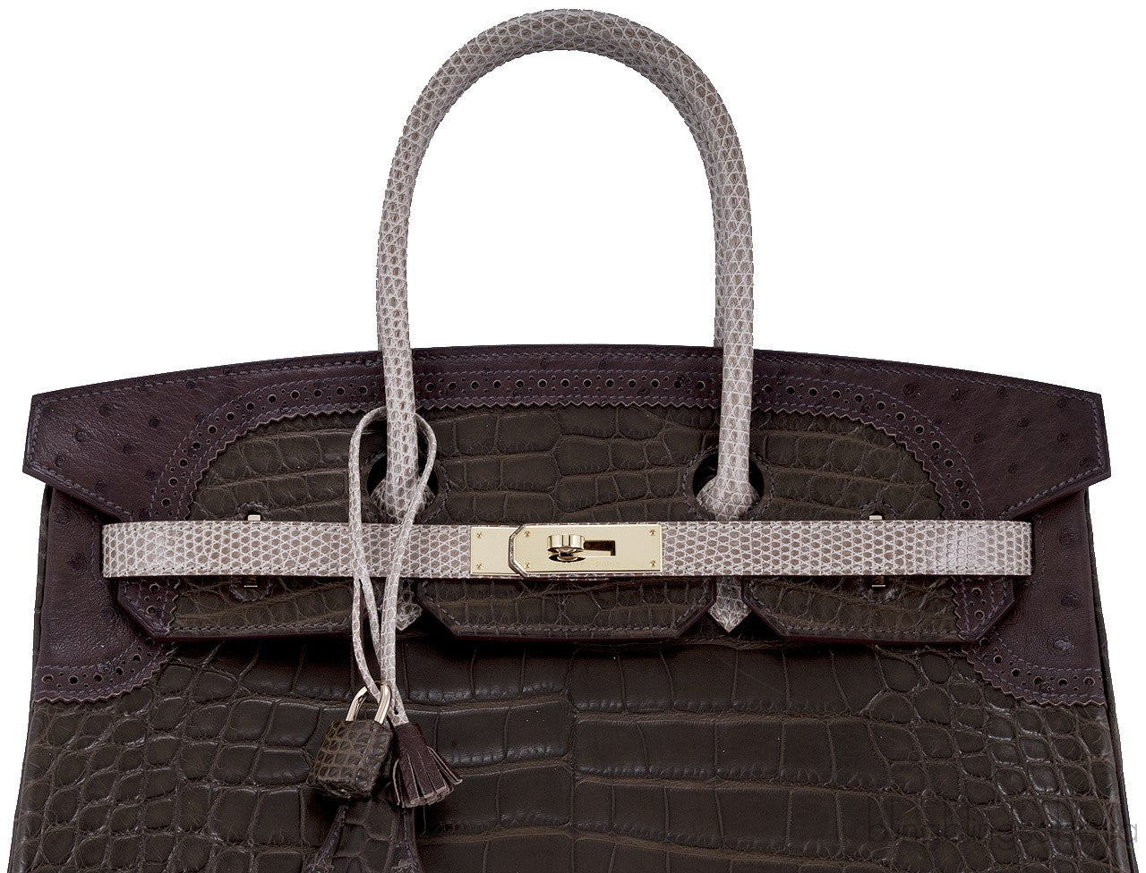 Birkin Ghillies Croc Lizard Ostrich