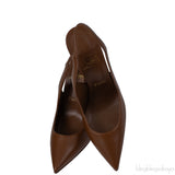 Christian Louboutin Brown Leather Slingback Heels