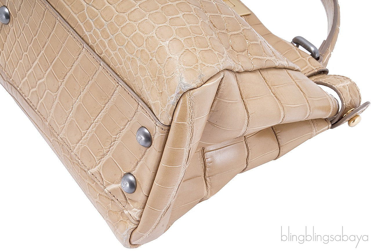 Peek-a-boo Small Crocodile Satchel