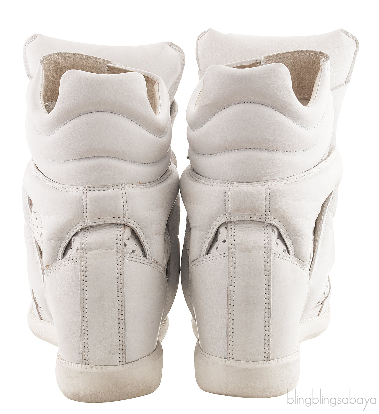 White Leather Bird Sneakers