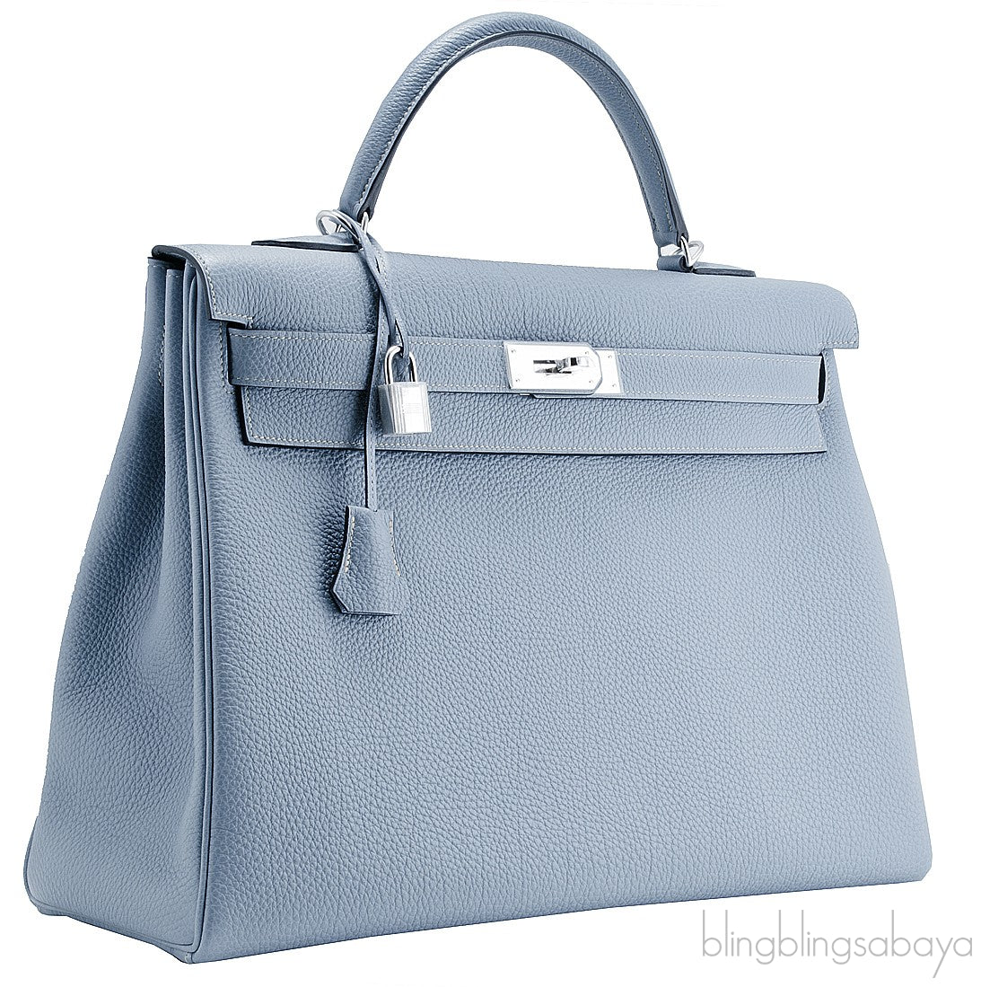 Kelly 40 Blue Lin Togo Retourne