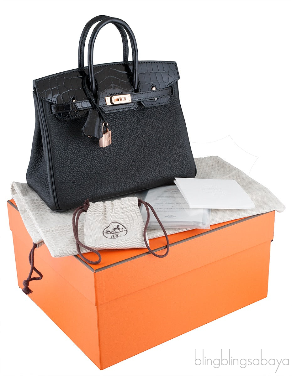 Birkin 25 Touch Togo Shiny Crocodile RGH