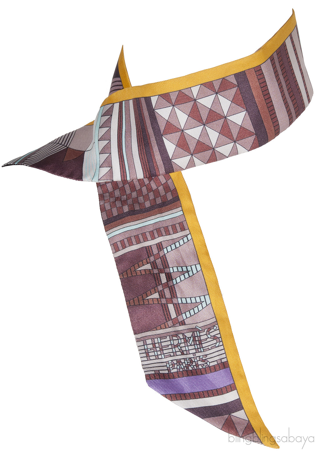 Brown Printed Twilly