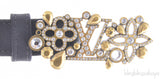 Logo Floral Crystal Belt*