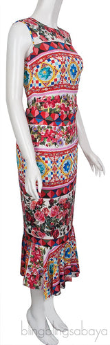 Mambo Print Peplum Skirt & Sleeveless Top
