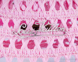 Pink Raffia Crochet Visor